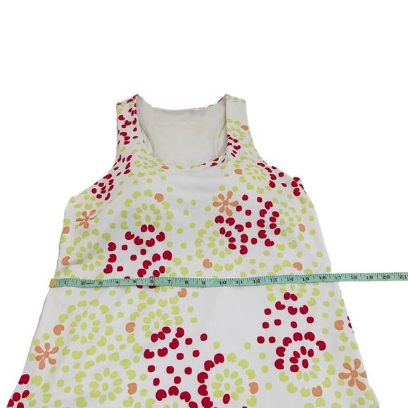 Athleta White Multicolor Floral Print Athletic Activewear Tank Dress, Size M - Picture 8 of 13